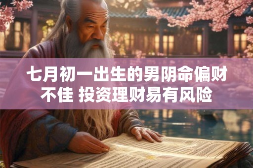 七月初一出生的男阴命偏财不佳 投资理财易有风险