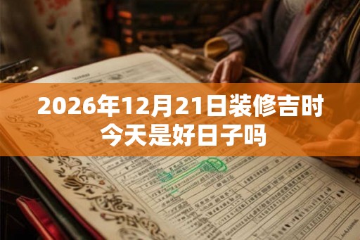 2026年12月21日装修吉时 今天是好日子吗