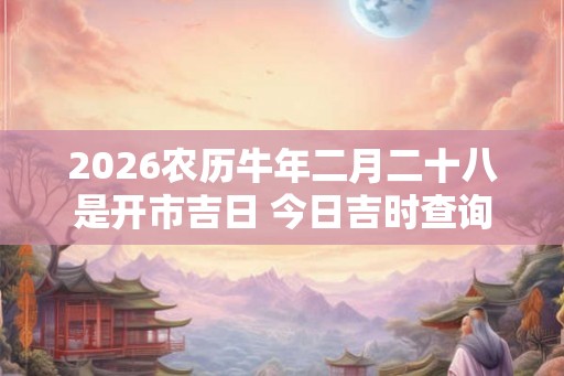 2026农历牛年二月二十八是开市吉日 今日吉时查询