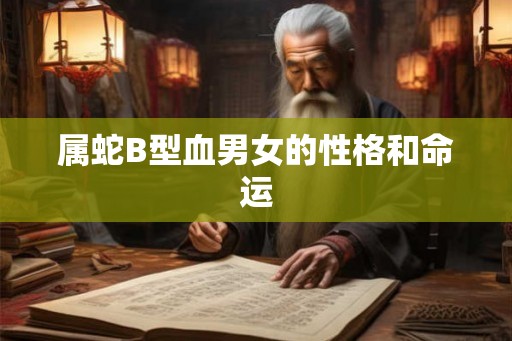 属蛇B型血男女的性格和命运