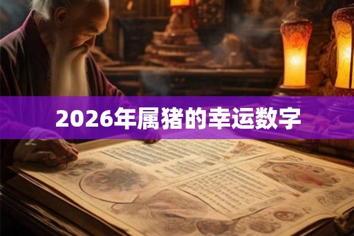 2026年属猪的幸运数字