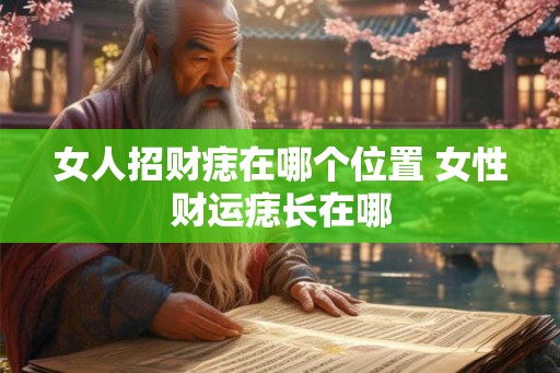 女人招财痣在哪个位置 女性财运痣长在哪