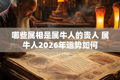哪些属相是属牛人的贵人 属牛人2026年运势如何