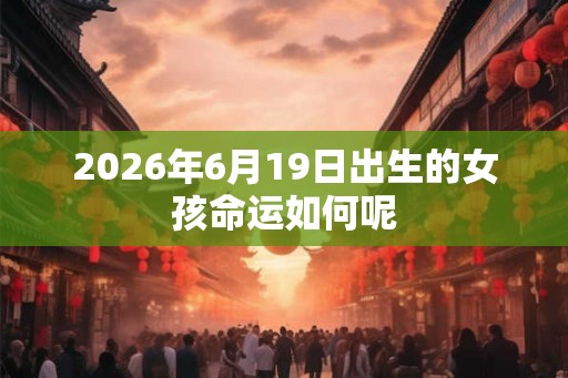 2026年6月19日出生的女孩命运如何呢 2026年6月19日出生的女孩命运如何呢