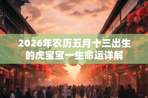2026年农历五月十三出生的虎宝宝一生命运详解 2026年农历五月十三出生的虎宝宝一生命运详解