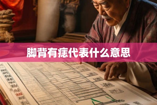 脚背有痣代表什么意思