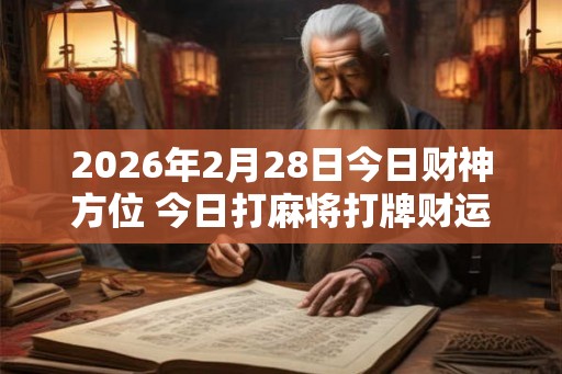 2026年2月28日今日财神方位 今日打麻将打牌财运方位