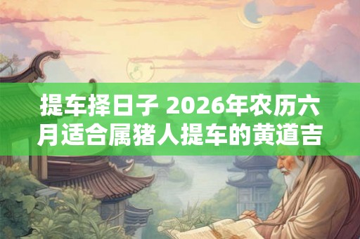 提车择日子 2026年农历六月适合属猪人提车的黄道吉日一览表