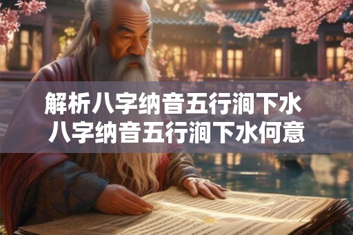 解析八字纳音五行涧下水 八字纳音五行涧下水何意