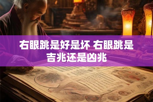 右眼跳是好是坏 右眼跳是吉兆还是凶兆