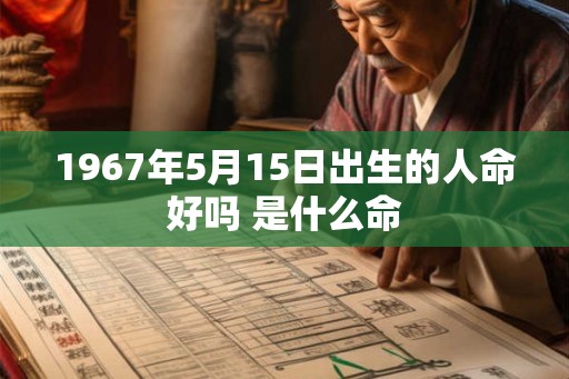 1967年5月15日出生的人命好吗 是什么命