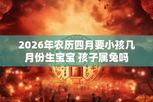 2026年农历四月要小孩几月份生宝宝 孩子属兔吗