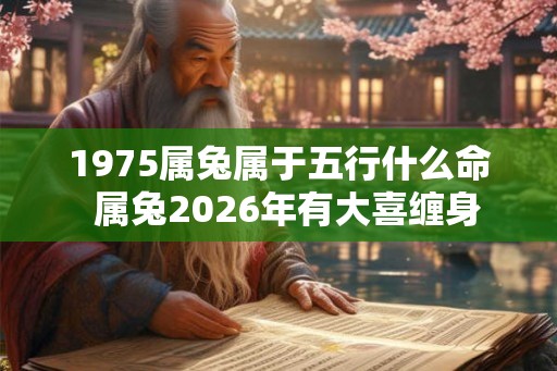 1975属兔属于五行什么命 属兔2026年有大喜缠身 1975属兔属于五行什么命 属兔2026年有大喜缠身