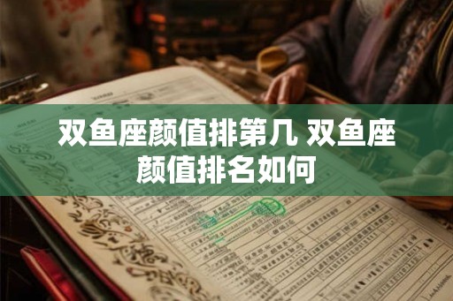 双鱼座颜值排第几 双鱼座颜值排名如何