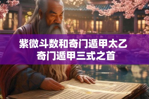 紫微斗数和奇门遁甲太乙  奇门遁甲三式之首