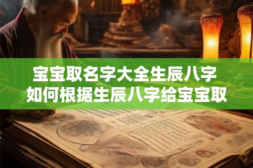 宝宝取名字大全生辰八字 如何根据生辰八字给宝宝取名 宝宝取名字大全生辰八字 如何根据生辰八字给宝宝取名