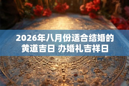 2026年八月份适合结婚的黄道吉日 办婚礼吉祥日