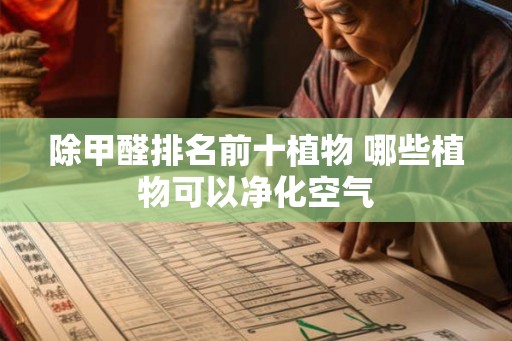除甲醛排名前十植物 哪些植物可以净化空气