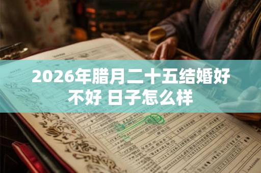 2026年腊月二十五结婚好不好 日子怎么样