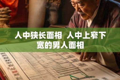人中狭长面相  人中上窄下宽的男人面相