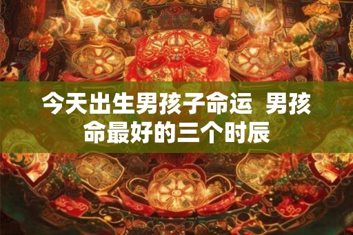今天出生男孩子命运  男孩命最好的三个时辰