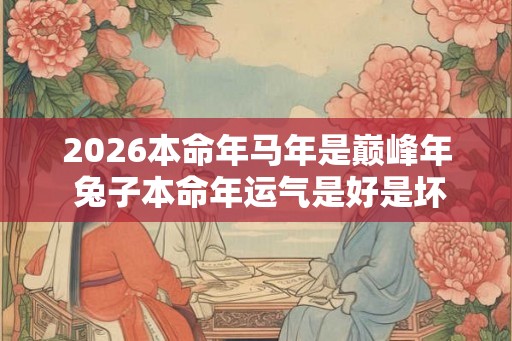 2026本命年马年是巅峰年 兔子本命年运气是好是坏 2026本命年马年是巅峰年 兔子本命年运气是好是坏