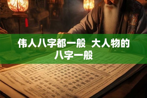 伟人八字都一般 大人物的八字一般 伟人八字都一般 大人物的八字一般