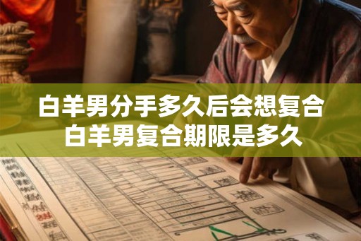 白羊男分手多久后会想复合 白羊男复合期限是多久