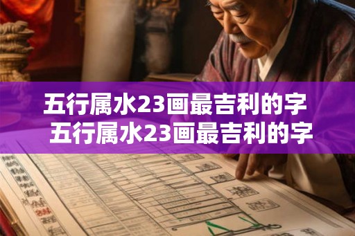 五行属水23画最吉利的字  五行属水23画最吉利的字