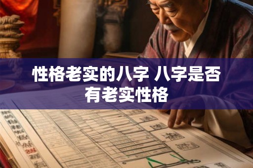 性格老实的八字 八字是否有老实性格