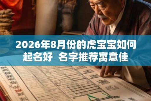 2026年8月份的虎宝宝如何起名好  名字推荐寓意佳