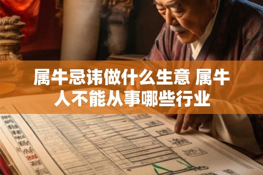 属牛忌讳做什么生意 属牛人不能从事哪些行业
