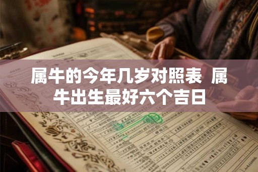 属牛的今年几岁对照表  属牛出生最好六个吉日
