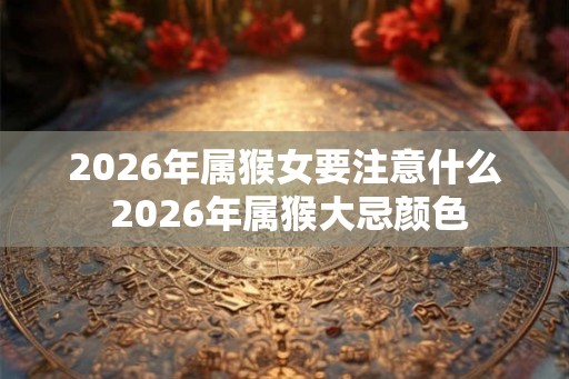 2026年属猴女要注意什么 2026年属猴大忌颜色
