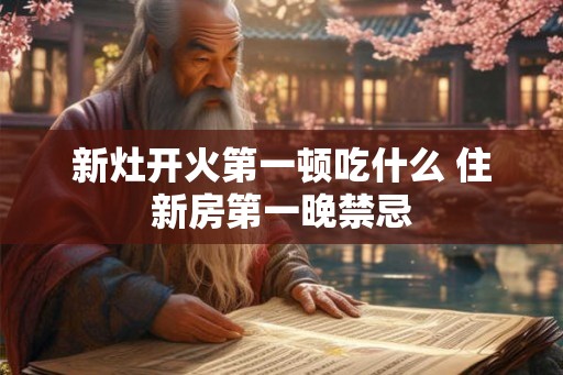 新灶开火第一顿吃什么 住新房第一晚禁忌