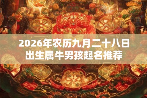 2026年农历九月二十八日出生属牛男孩起名推荐