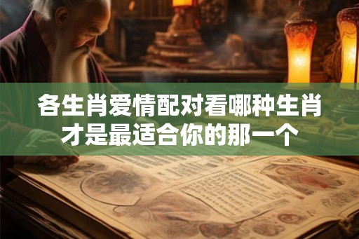各生肖爱情配对看哪种生肖才是最适合你的那一个