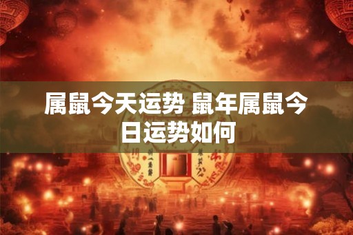 属鼠今天运势 鼠年属鼠今日运势如何