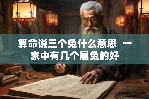 算命说三个兔什么意思  一家中有几个属兔的好