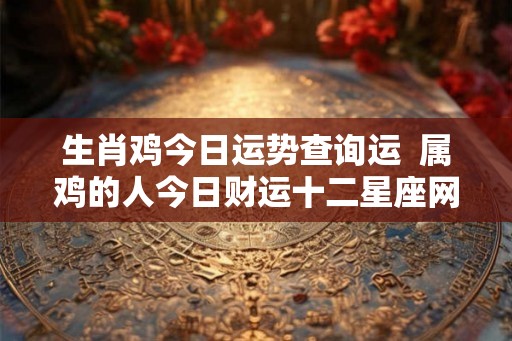 生肖鸡今日运势查询运 属鸡的人今日财运十二星座网 生肖鸡今日运势查询运 属鸡的人今日财运十二星座网