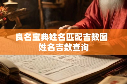 良名宝典姓名匹配吉数图  姓名吉数查询