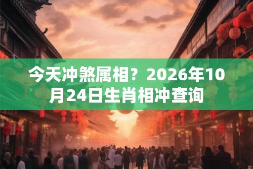 今天冲煞属相？2026年10月24日生肖相冲查询