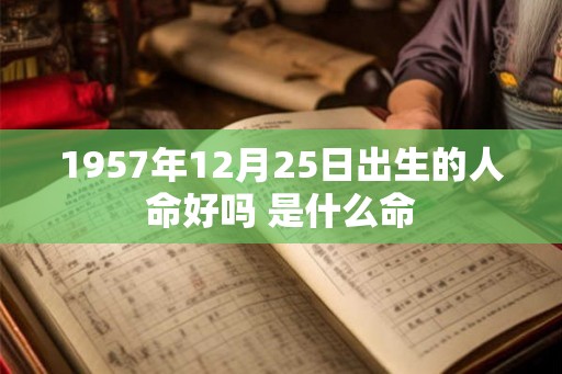 1957年12月25日出生的人命好吗 是什么命