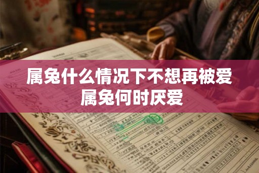 属兔什么情况下不想再被爱 属兔何时厌爱