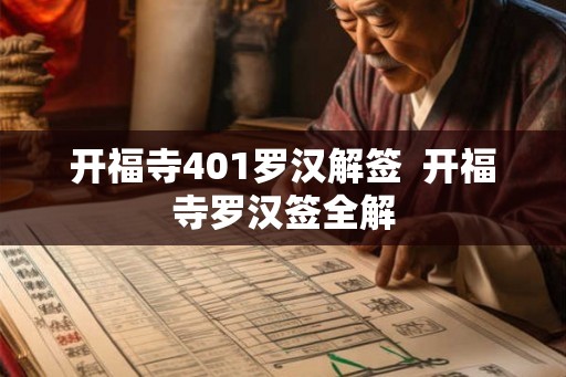 开福寺401罗汉解签 开福寺罗汉签全解 开福寺401罗汉解签 开福寺罗汉签全解