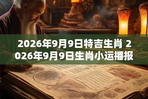 2026年9月9日特吉生肖 2026年9月9日生肖小运播报