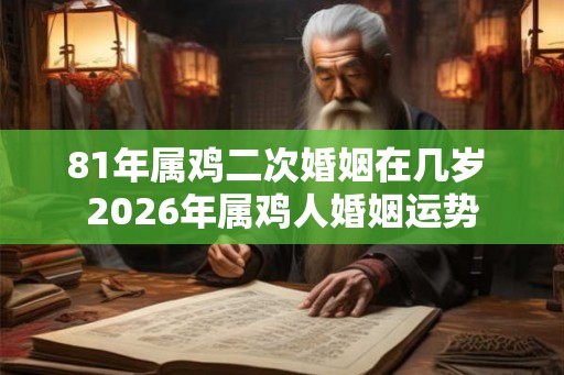 81年属鸡二次婚姻在几岁 2026年属鸡人婚姻运势