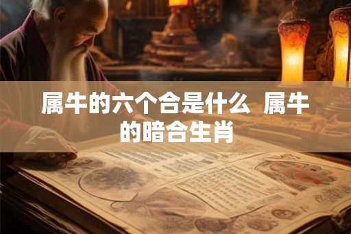 属牛的六个合是什么  属牛的暗合生肖