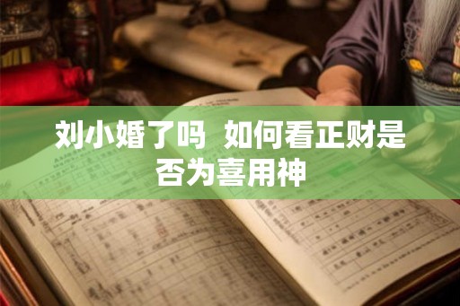 刘小婚了吗  如何看正财是否为喜用神