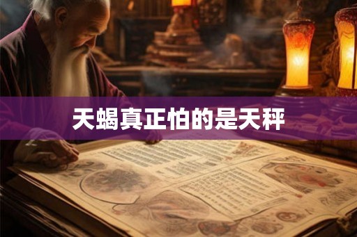 天蝎真正怕的是天秤